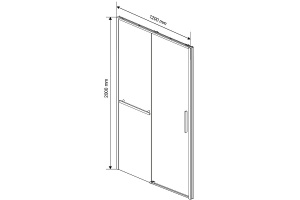 Душевая дверь Vincea Slim Soft 120 хром стекло прозрачное - 2