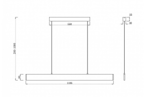 Подвесной светодиодный светильник Maytoni Step P010PL-L30G4K - 3