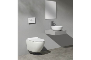 Унитаз подвесной Ceramalux белый (CL2196 -1) - 3