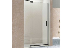 Душевая дверь Vincea Extra 110х120 черная стекло прозрачное