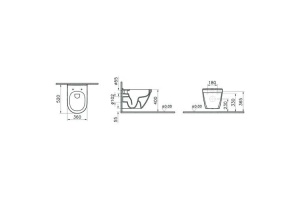 Унитаз подвесной Vitra S50 с крышкой, белый (7740B003-0850) - 2