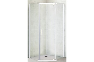 Душевой уголок Royal Bath TR 85х100 профиль белый стекло прозрачное