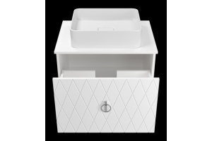 Тумба с раковиной Misty Манго 65 белая глянцевая - 2