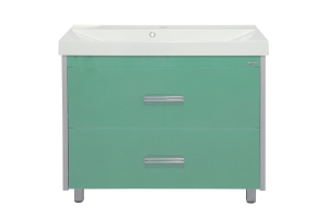 Джулия QVATRO - 105 Тумба с 2 ящ.  салатовая