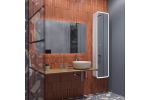 Столешница с раковиной DIWO Элиста 120 светлое дерево, с раковиной Moduo 40 RING - 3