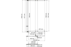 Шторка на ванну Wasserkraft Main 41S02-80 - 3