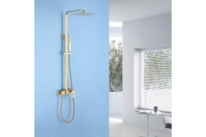 Душевая стойка Abber Daheim золото, матовый (AF8220G) - 2
