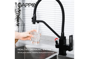 Смеситель для кухни Gappo G17-6 G4317-6 Черный матовый - 3