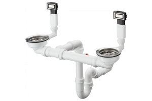 Слив-перелив для кухонной мойки Hansgrohe D15-10 с ручным управлением нержавеющая сталь