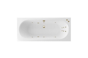 Ванна акриловая Excellent Oceana Line 180х80 с гидромассажем белый - бронза
