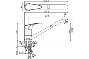 Смеситель Olive'S Avila 02400AV для кухонной мойки - 2