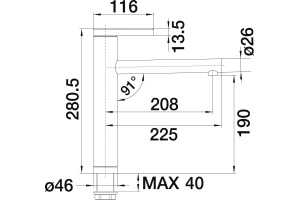 Смеситель для кухонной мойки Blanco Linee хром (517594) - 3