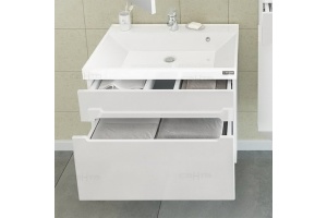 Тумба с раковиной подвесная Санта Лондон 70 белый - 2