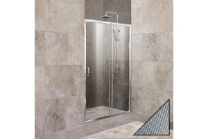 Душевая дверь в нишу BelBagno Unique BF-1-120/135-P-Cr стекло punto