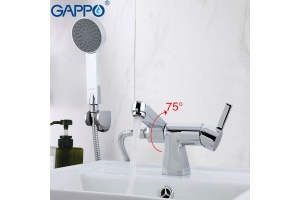 Смеситель для раковины с гигиеническим душем Gappo хром глянцевый - 2