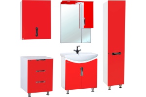 Зеркало-шкаф Bellezza Лагуна 65 R красный - 2