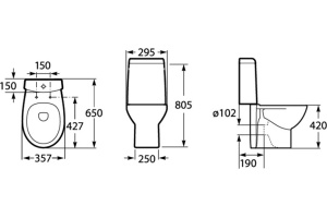 Чаша для унитаза-компакта Roca Victoria Nord 7342ND7000 - 3