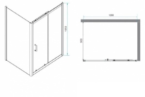 Душевой уголок RGW Passage PA-74B 120x90 профиль черный стекло прозрачное - 3