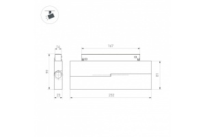 Трековый светодиодный светильник Arlight MAG-ORIENT-LASER-FOLD-S230-12W Warm3000 035866(1) - 3
