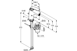 Смеситель Kludi Balance для биде 522168775 - 2