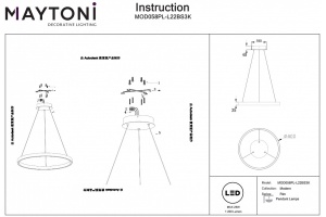 Подвесной светильник Maytoni Rim MOD058PL-L22BS3K - 2