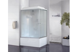 Душевая кабина Royal Bath 100х80 левая белая стекло матовое - 2