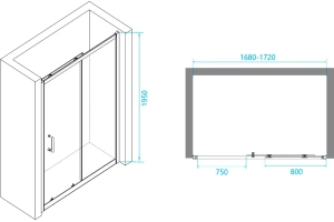 Душевая дверь RGW Passage PA-14W 170х195 профиль белый стекло прозрачное - 3