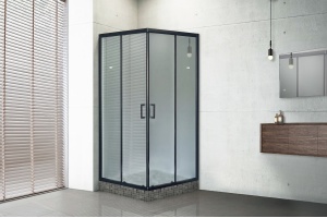 Душевой уголок Royal Bath HPD 75x75 профиль черный стекло матовое - 2