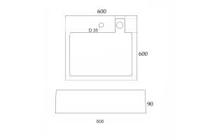 Раковина Stella Polar Ланти 60 на стиральную машину бежевый - 2