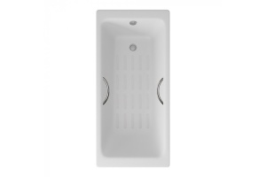 Ванна чугунная Delice Parallel 170х80 с ручками и антискользящим покрытием