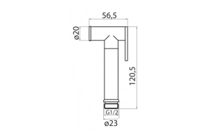 Гигиенический душ Cezares Garda хром (GARDA-IFS-01) - 2