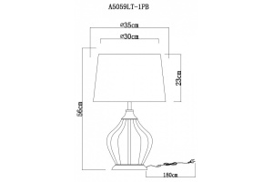 Настольная лампа Arte Lamp Baymont A5059LT-1PB - 2