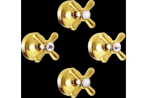 Смеситель для ванны с душем Rav Slezak Morava retro золото