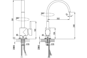 Смеситель для раковины Ravak Freedom хром (X070090) - 2