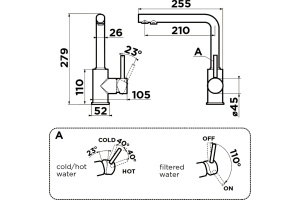 Смеситель Omoikiri Nakagawa 2 Plus 4994341 для кухонной мойки - 2