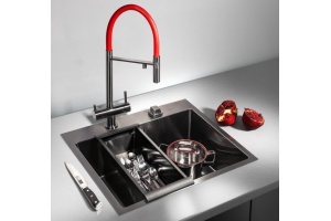 Коландер Omoikiri CO-02-PVD-GM для моек, вороненая сталь - 2