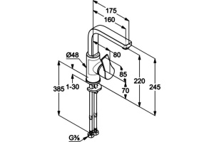Смеситель Kludi Zenta SL 480280565 для раковины - 3