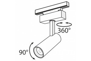 Трековый светодиодный светильник для магнитного шинопровода Maytoni Track Lamps TR019-2-10W3K-B - 3