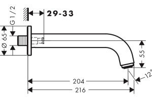 Излив Hansgrohe Vernis Blend 71420670 для ванны, черный - 3