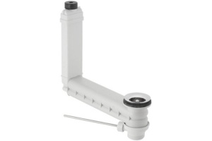 Сифон для раковины донный клапан, цвет: белый