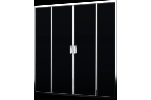 Душевая дверь в нишу Wasserkraft Lippe 160х190 профиль хром стекло прозрачное - 2