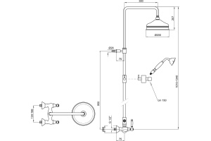 Душевая стойка Webert Dorian DO760405065 бронза - 3
