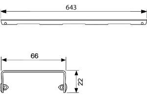 Решетка TECE TECEdrainline Basic 6 007 10 70 см - 3