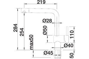 Смеситель для кухонной мойки Blanco Linus серый (516689) - 3