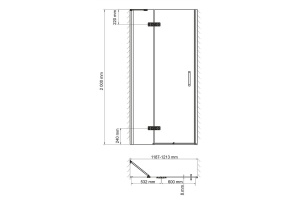 Душевая дверь Wasserkraft Aller 10H05 L 120 см - 3