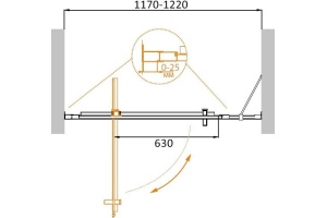 Душевая дверь в нишу Cezares Molveno BA 11 90+30 C Cr IV - 3