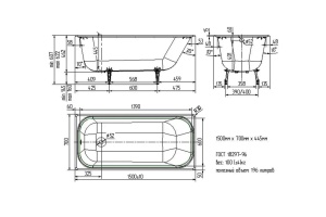 Чугунная ванна Wotte Start 150x70 - 2