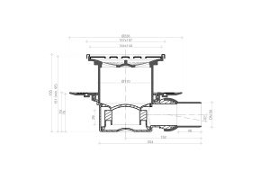 Душевой трап Pestan Confluo Standard Dry Tide1 15x15 с рамкой - 2