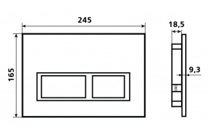 Кнопка смыва Esbano белый глянцевый (ESINPRK12GW) - 2