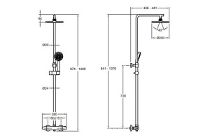 Душевая стойка Jacob Delafon Brive E24322-CP - 2